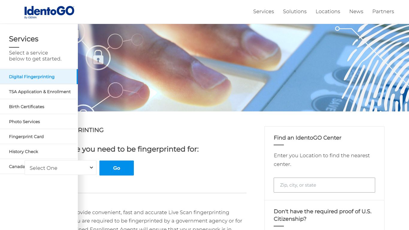 Digital Fingerprinting | Identogo